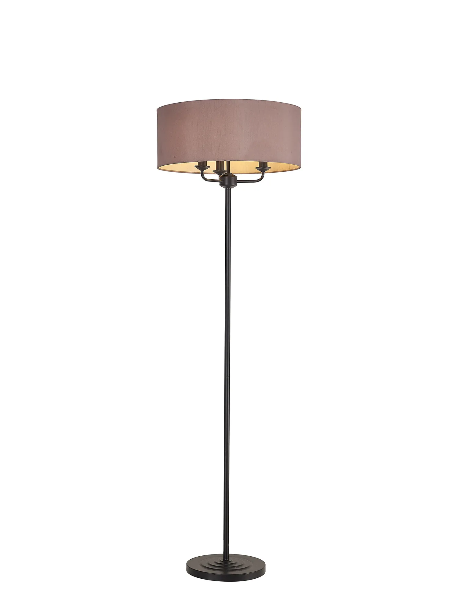 Banyan 45cm 3 Light Floor Lamp Matt Black; Taupe